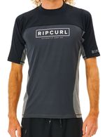 Rip Curl Drive Relaxed Short Sleeve Rash Vest Black men