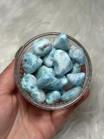 Larimar AA Grade Tumblestone Crystal Polished Gemstone Intuitive Pick