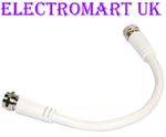 F TYPE PLUG TV COAX SKY SATELLITE VIRGIN CONNECTOR CABLE LEAD SHORT 20CM 200MM