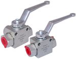 Hydraulic Ball Valve 3/8" BSP - 2 or 3 Way - T or L Port, High Pressure 500 Bar