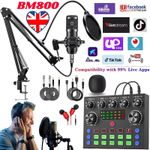 Complete Home Studio Recording Kit Mixer Condenser Microphone For Music Podcast