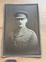 WWI Cabinet Card Photo Army Officer - Wykeham Studios14x10cm
