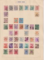 Hong Kong Stamps on a page - Used