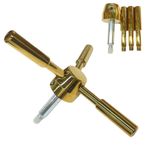 3 Spoke Heavy Duty Safe Handle for Vault Door & Gun Safe Handle Gold Finish