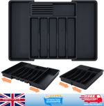 Expandable Plastic Cutlery Tray Kitchen Organiser Drawer Insert Storage Rack