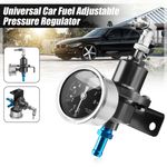 Car Aluminum 160Psi Adjustable Fuel Pressure Regulator + KPa Oil Gauge Universal