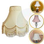 Victorian Style Single & Double Scallop Fabric Lampshade for Table & Floor Lamps