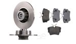 VAUXHALL VIVARO REAR 2 BRAKE DISCS PADS - FITTED WHEEL BEARINGS ABS RINGS NEW