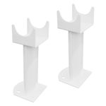 Modern Oval Column Designer Radiator Support Legs Floor Mounting Feet kits White