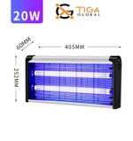 20W Bug Zapper Electric Insect Fly Killer Mosquito Pest Trap UV LED Indoor Lamp