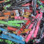 100 Packs of Battery Operated LED Dog Pet Collars MIXED Colours RRP £499 Job lot