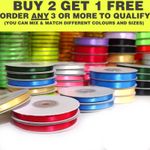 Satin Ribbon Double Sided on 23 Metre Reels Widths 3/6/10/15mm