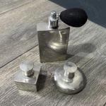 British Nobleman Pewter Ware Sheffield Bottle Set X3
