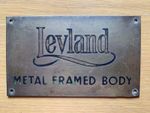 1930s Leyland Metal Framed Body Brass Bus Coachwork Plate Ted Gahan Collection