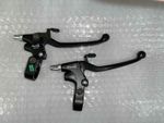 Pair of Alloy Brake Levers Three Finger for Mountain Bikes Bicycle Accessory