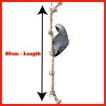 85cm Sisal Tarzan Rope Parrot Swing African Grey, Cockatoo, Macaw Parrot Toy