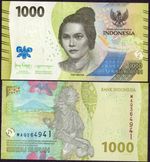 Indonesia 1000 Rupiah 2022 P-New UNC Banknote
