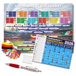 Football Wallchart 2026 Bundle Includes Pen, Sweepstake and Mounts