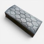 Vintage Islamic Geometric Silver Toned Brass Trinket Box c.1950s