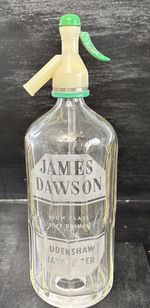Rare Vintage Soda Syphon James Dawson Audenshaw Manchester  Advertising 13”