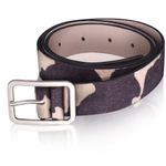 Adjustable Cow Print Belt for Women Western Style Durable PU Decorative
