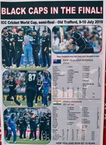 New Zealand beat India - 2019 ICC Cricket World Cup semi-final - souvenir print