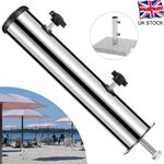 Stainless Steel Garden Docks Yard Parasol Umbrella Base Stand Tube Pole Holder