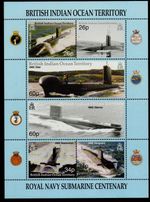 BIOT 2001 SG247-252 CENTENARY OF ROYAL NAVY SUBMARINE SERVICE MNH