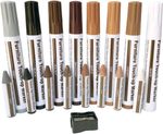 17PC Wood Furniture Repair Kit Markers & Wax Sticks Touch Up Scratch Floor Table
