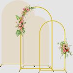 Gold Metal Arch Backdrop Stand Set 6ft and 7.2ft +covers( beige and white)
