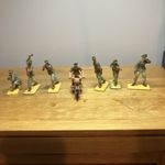 Britains Deetail German Afrika Korps. Full Set 6 with Dispatch Rider motorcycle
