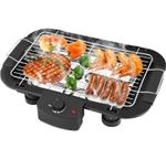 Electric BBQ Grill 1500W Smokeless Indoor Outdoor Tabletop Non-Stick Detachable 
