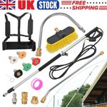 Telescopic Lance Extendable Pressure Washer Wand Pole 6M 4000PSI w/ 5 Nozzles UK