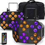 Pair Of Equionx Double Decker Mega Wash Lighting Effect Stage DJ Inc Remote Case