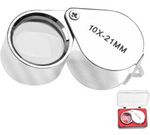 Jewellers Loupe Magnifying Glass, 10X Handheld Magnifier Jewelers Loupe