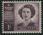 AUSTRALIA 1947-52 SG222 1d. MARRIAGE OF PRINCESS ELIZABETH  -  MNH