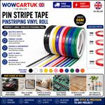 Pin Stripe Tape Pinstripe Roll PinStriping Vinyl Car Coach Line 3mm,5mm,8mm,10mm