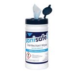 SANISAFE 3 ALCOHOL FREE SURFACE DISINFECTANT WIPES ( 200 WIPES PER TUB )