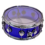 Acrylic Snare Drum Clear Snare Drum with Metal Hoops Sturdy for Studio, Stage