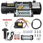 Electric Winch 12v 13500lb/6123kg Steel Rope & Twin Wireless Remote Workshop UK