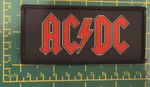 AC/DC Classic Red Logo Woven Sew On Patch  Offcially Licensed