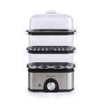 Salter 3-Tier Food Steamer Compact Multi-Cooker with 3 Steam Baskets 3L Capacity