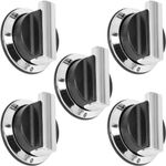 Gas Hob Control Knob Rangemaster Genuine Cooker Part Black Chrome P059074 x 5