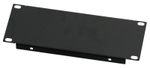 2U Half-Rack Panel 9.5 inch 241mm wide Folded Blank in Black