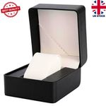 Black Watch Box  For Men Women Watch Display Case Grids PU Leather Storage