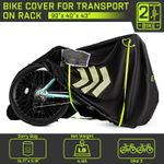 Bike Cover for Transport on Rear Bike Rack or outside Storage 600D Oxford uv
