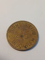 Rare Spangdahlem Airman Club  Germany 25 Cent Gaming Token  (D1)
