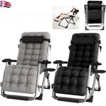 Garden Zero Gravity Chair Heavy Duty Sun Lounger Beach Outdoor Folding Reclining