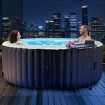 Inflatable Hot Tub 4 Person With LED,Leak-Proof Portable SPA Pool w/120 Air Jets