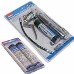PISTOL GRIP MANUAL GREASE GUN SET WITH GREASE CARTRIDGE WITH 3 CARTRIDGES